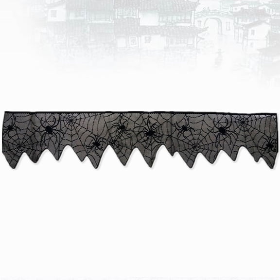 OHOIOLLA 1Pack Spider Web Table Runner Black for Decorations and Table Topper