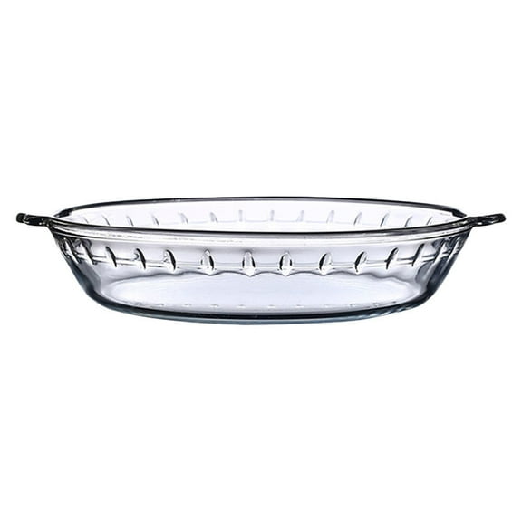 OHOIOLLA 1Pc Heat Resistant Glass Baking Tray Microwave Oven Cooking Dish White