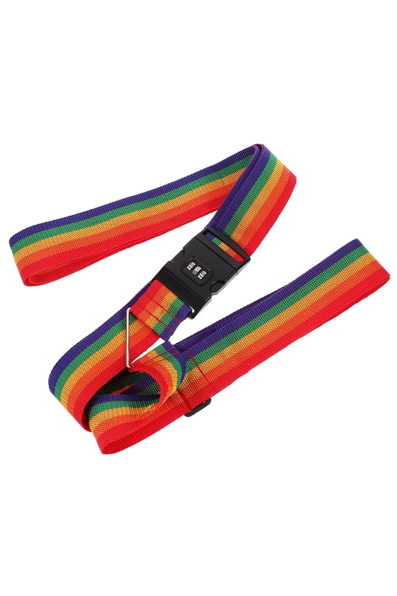 1Pcs Lockable Suitcase Straps Multi Colored Adjustable Polypropylene POM for Luggage Security