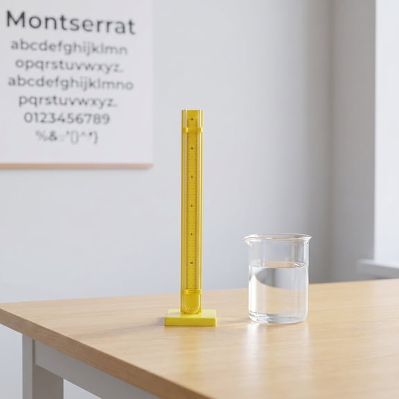 OHOIOLLA 1Set Durable Yellow U Tube Liquid Column Manometer for Student Lab Physics Demonstrations