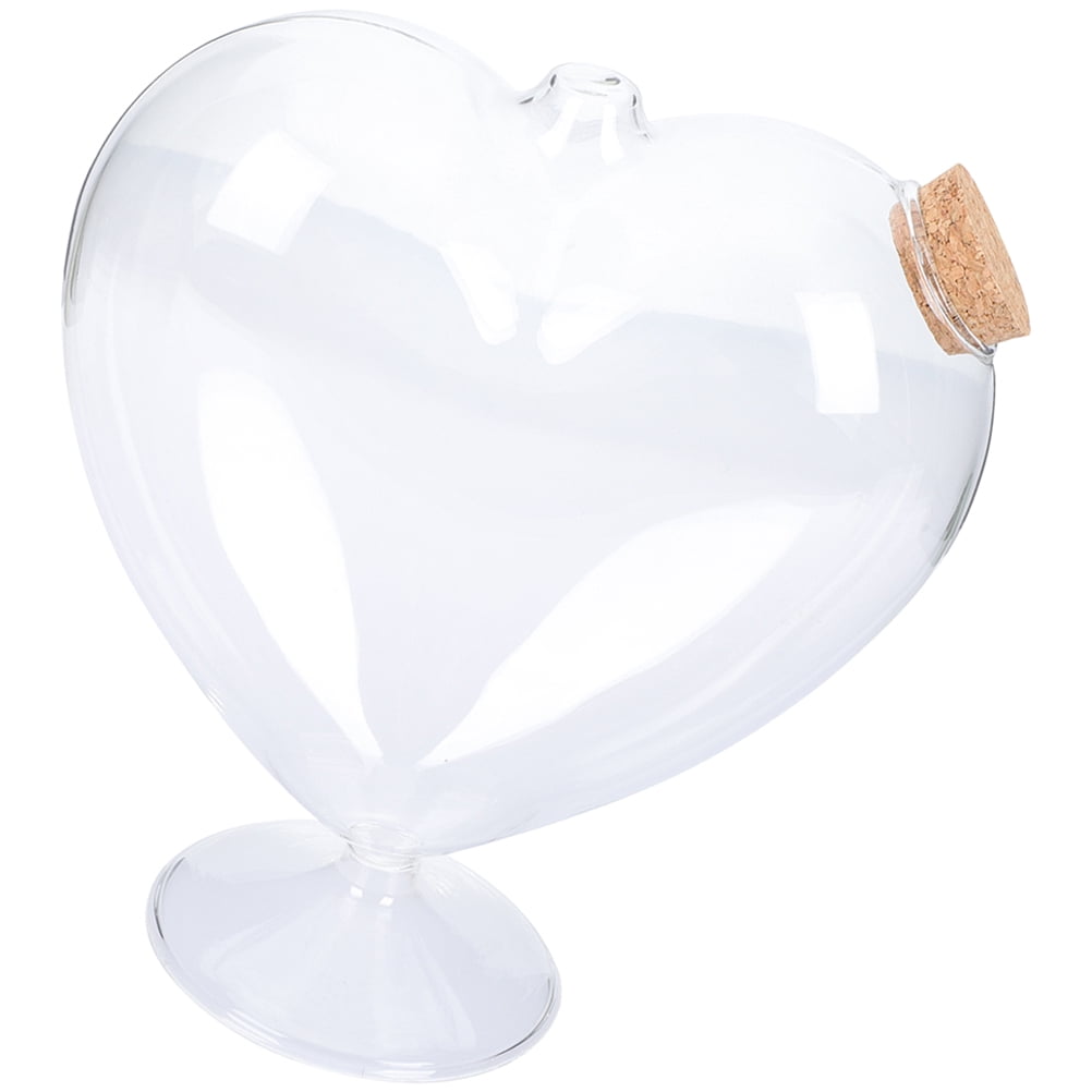 OHOIOLLA 1Set Heart Shape Candy Containers with Lids Cork Stopper for ...