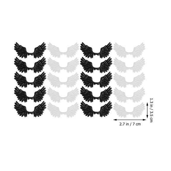 OHOIOLLA Sewing Or Glue on Bat and Angel Wing Patches Assorted Colors 20Pcs