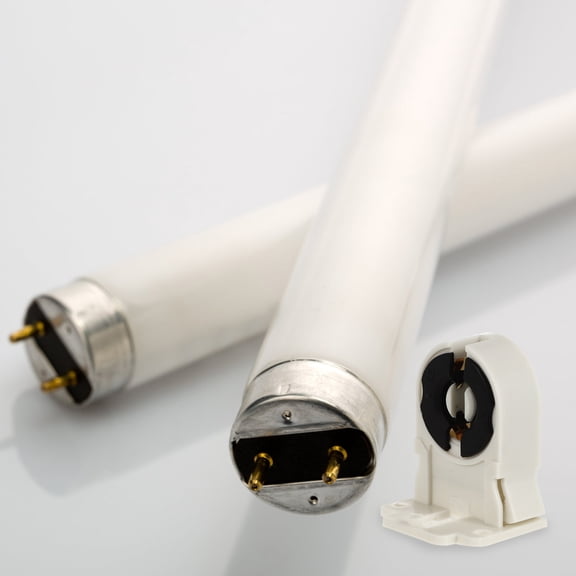 OHOIOLLA 20 Pack Lamp Holders, White Fluorescent Tube Sockets, Light Tube Holder Replacements for Home
