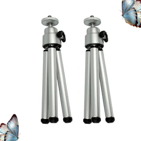 OHOIOLLA 2Pcs Self-Timer Rod Silver Aluminum Alloy Portable Tripod for Camera Shooting with Flexible Legs