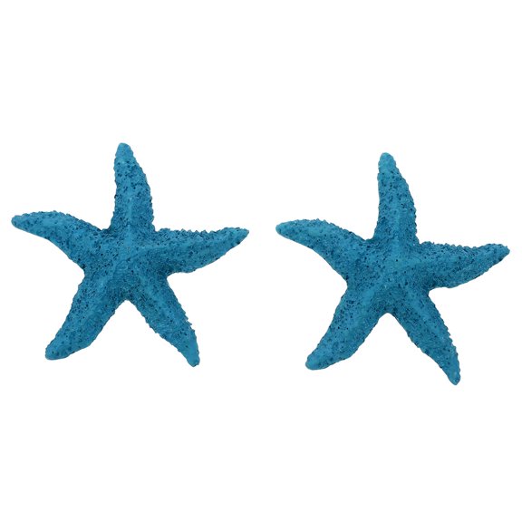 OHOIOLLA Sky-Blue Resin Sea Star Decor for Aquarium Fish Tank Landscaping