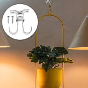 OHOIOLLA 2Pcs Stainless Steel Ceiling Hooks for Hanging Plants Lanterns and Heavy Items Plated Silver