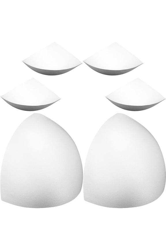 3 Pairs Pads Enhancers for Bras White Sponge Removable for Women