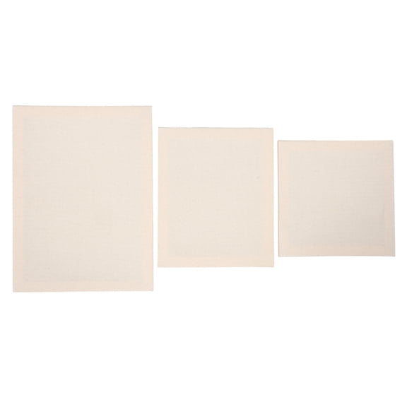 OHOIOLLA 3Pcs Punch Needle Board Wooden White Embroidery Frame with Reusable Support for Craft Fair Display