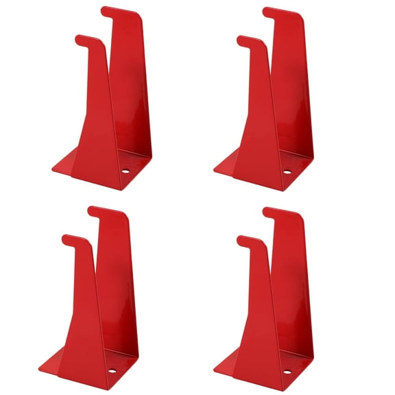 OHOIOLLA 4Pcs Fire Extinguisher Bracket Red Iron for Holding Fire Extinguisher 8.6x4.5x4.5in