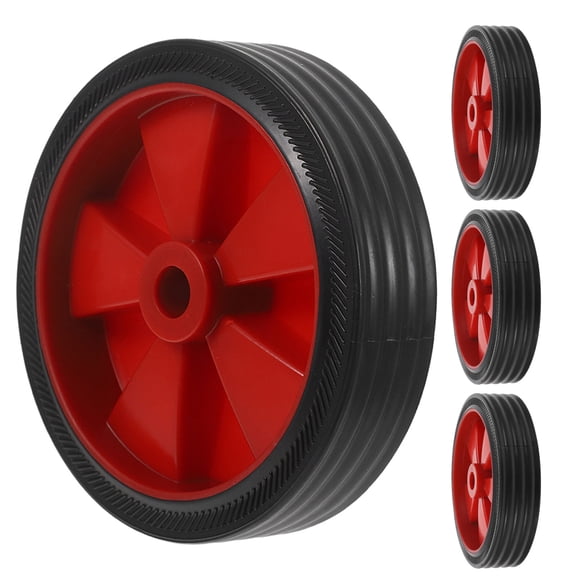 OHOIOLLA Red Air Compressor Caster Wheels with Shock Absorption for Industrial Use