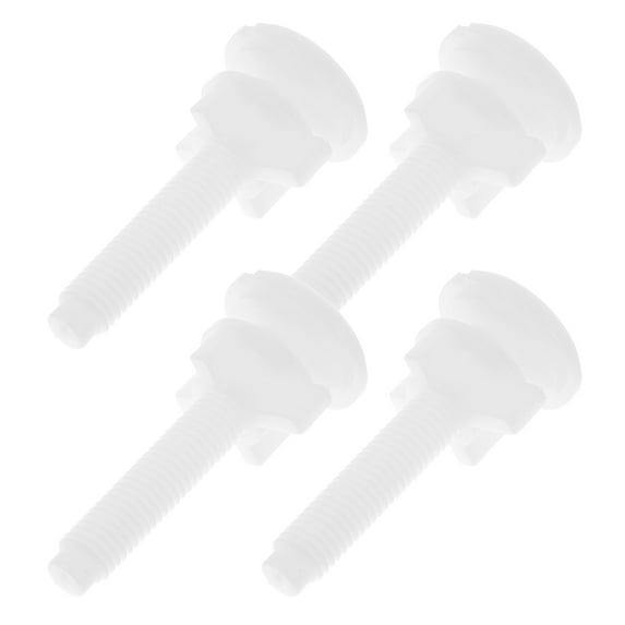 OHOIOLLA 4Pcs Toilet Seat Screws Replacement White POM Plastic for Maintenance Workers