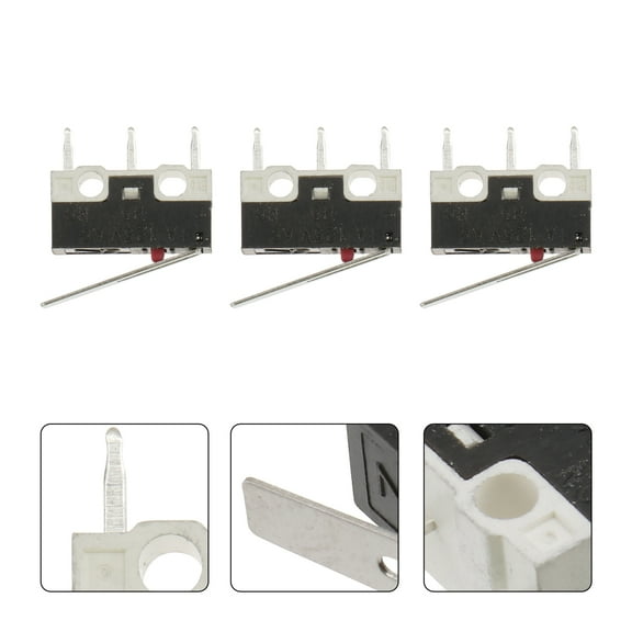 OHOIOLLA 5 Pcs Limit Switch Black Plastic Square for Audio Devices Working Conditions -20-65 Momentary Push Button