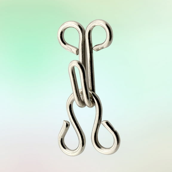 OHOIOLLA 50Pack Sewing Fasteners Metal Hook Button Silver for Coat and Pants