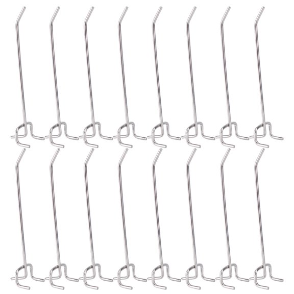 OHOIOLLA Metal Wall Hanging Hooks Plated Silver Three Fork for Bathroom Kitchen Storage 50Pcs