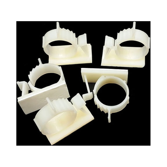 OHOIOLLA 50pcs Adjustable Cable Clips for Wire Management, Plastic White