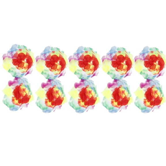 OHOIOLLA 5pcs Hawaii Luau Bikini Tops Hawaiian Hibiscus Flower Costume