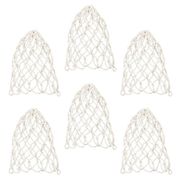 OHOIOLLA 6Pcs Billiard Net Bags for Snooker Table Nets Pool Table Pockets Reducers White