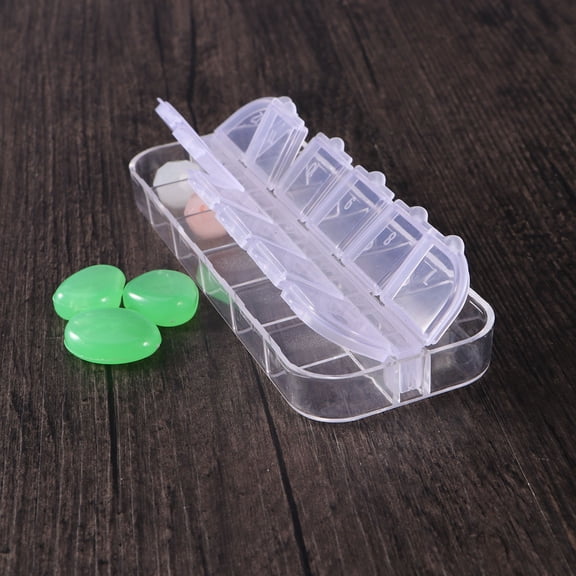 OHOIOLLA 6Pcs Transparent Storage Box for Adults White Divided Plastic Organizer Box