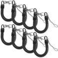 thumbnail image 1 of OHOIOLLA 8Pcs Black Pvc Retractable Spring Coil Keychains For General Users Phone Bag, 1 of 8