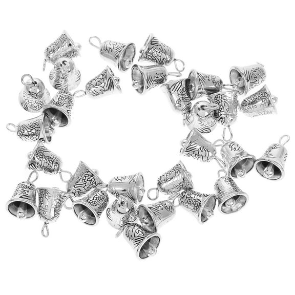 OHOIOLLA Bells For Crafting 30Pcs Mini Bell Silver Diy Accessory For Craft Makers