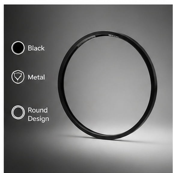OHOIOLLA Black Round Metal Photo Frame, Minimalist Style for Wall Decor