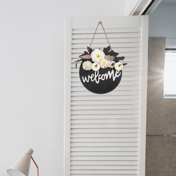 OHOIOLLA Front Door Decor  Hanging Sign Rustic Simple Style 1Set
