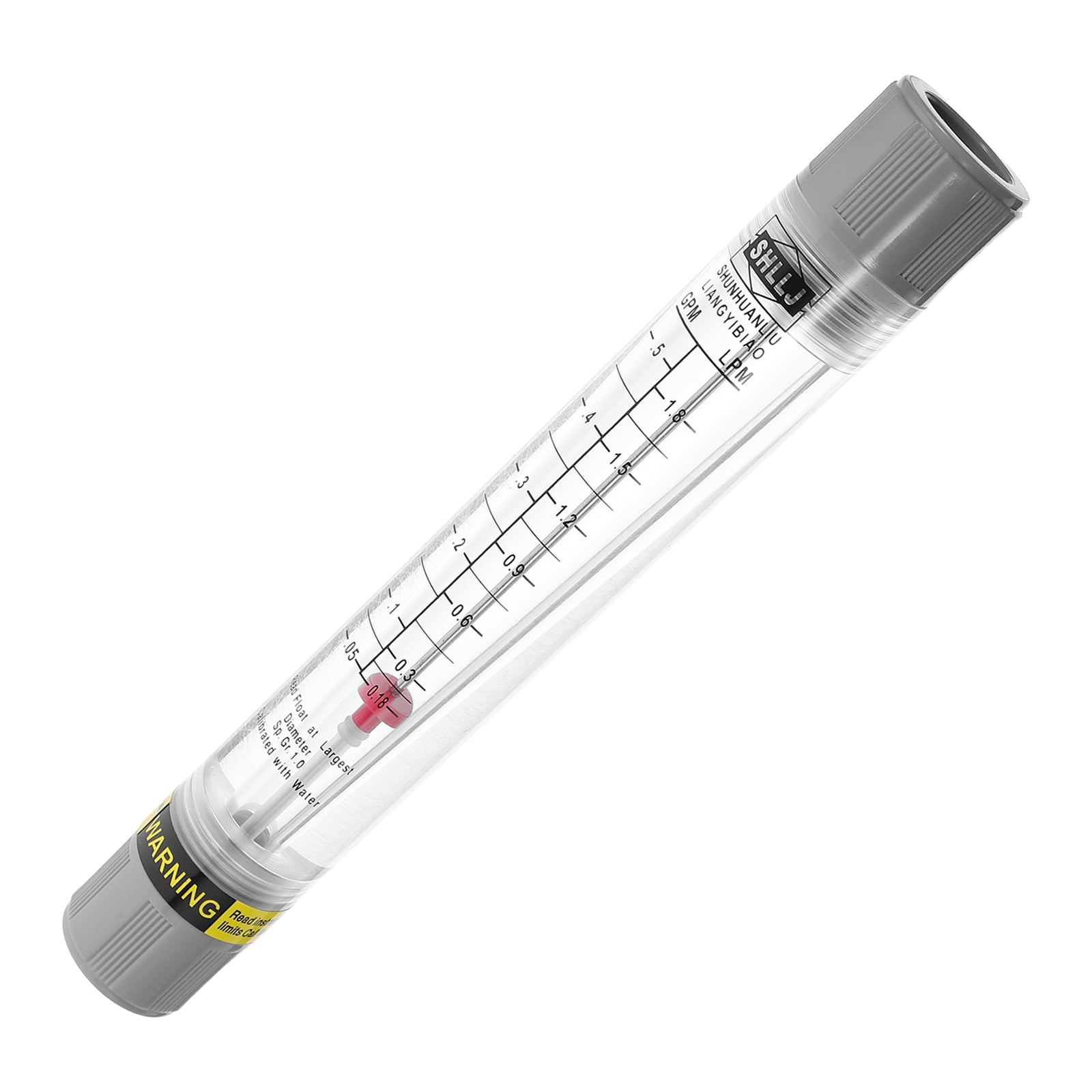 OHOIOLLA Inline Plastic Liquid Flow Meter with 4-20ma, Dual Scale Gpm ...