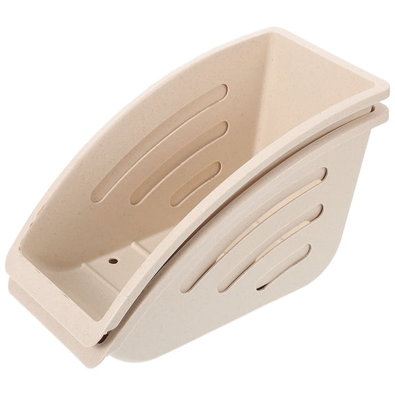 OHOIOLLA Kitchen Plate Storage Rack 2Pcs Beige Plastic For Minimalist Households