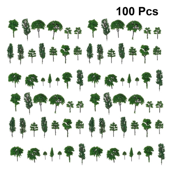 OHOIOLLA Lifelike Miniature Scenery Model 100Pcs for Landscape Miniature and Office Decorators