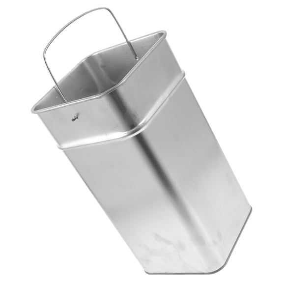 OHOIOLLA Plated Silver Galvanized Sheet Garbage Can, Tough and Anti-Rust for Home Use