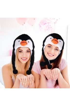 Penguin Shape Hat Black Plush Winter Warm Cosplay Performance