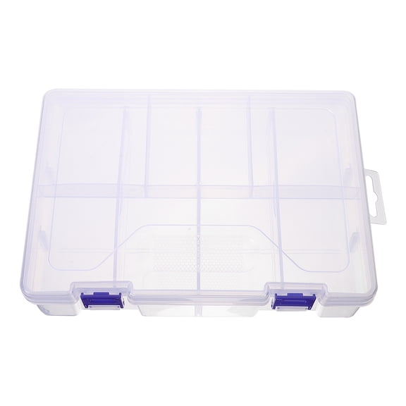 OHOIOLLA Plastic Dividing Storage Box Multi Grid Container for Nail Charms 1Set 8.9X6.1X2.4In