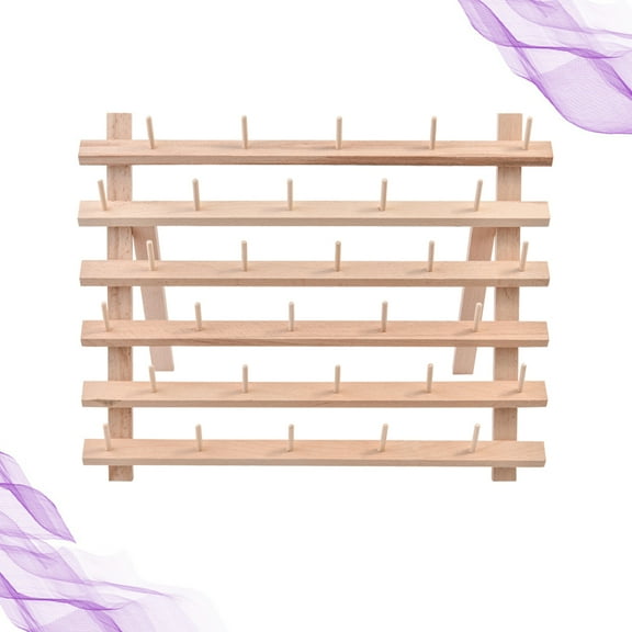 OHOIOLLA Sewing Thread Spool Storage Racks Foldable Beechwood Organizer 40x32cm 1Pcs