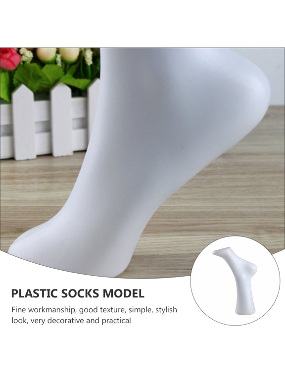 White Plastic Socks Model Female Shoes Support Durable Home Use 1Pc