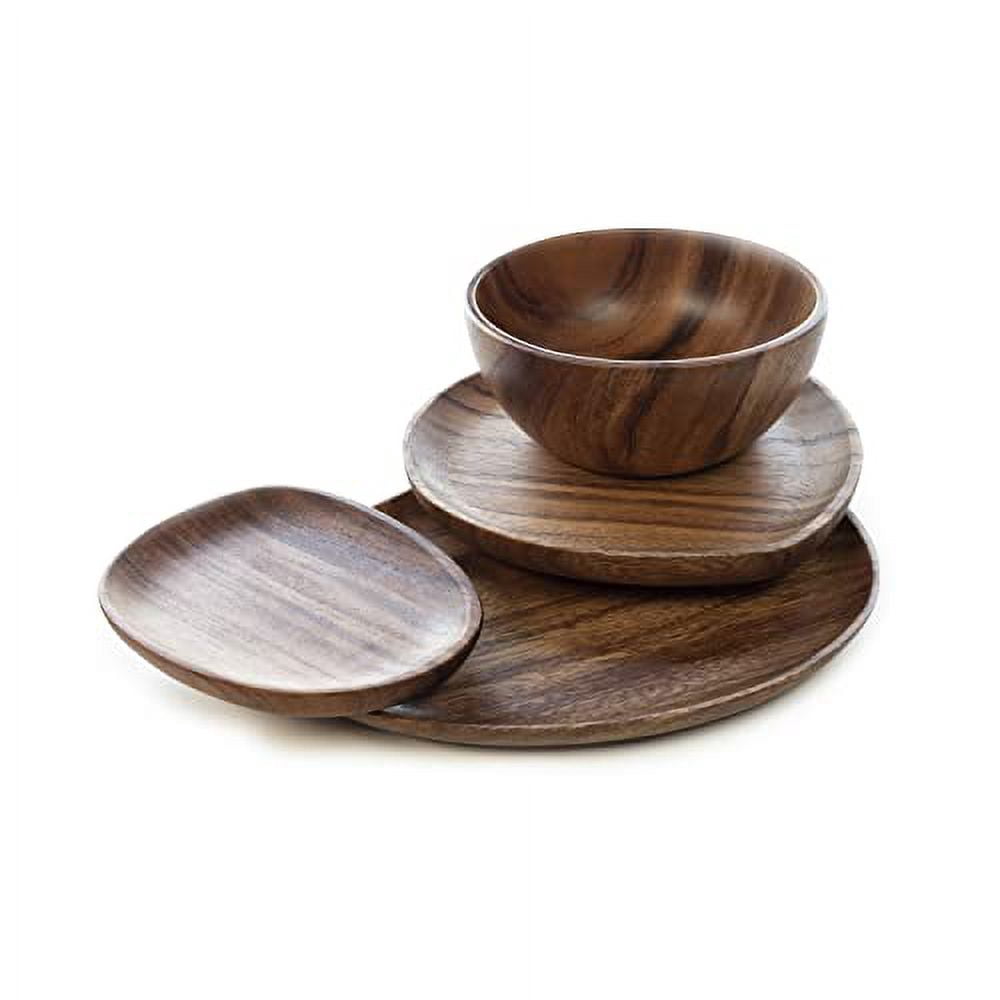 OHOM Foree Wooden Dinnerware Set - Walmart.com