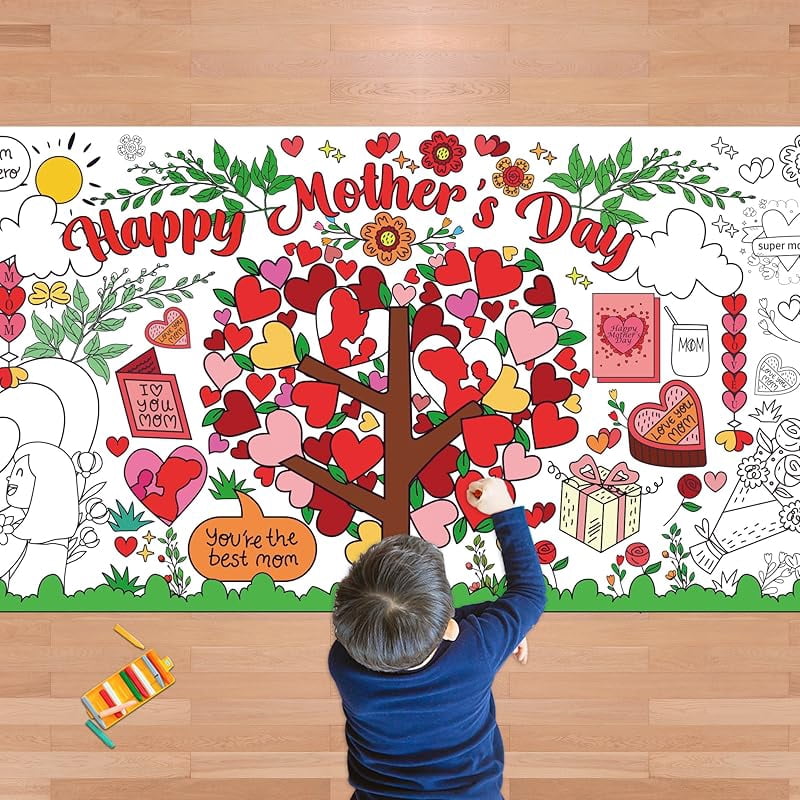 OHOME Memorial Day Giant Coloring Poster Tablecloth - 30x72 Inch Jumbo Banner For Crafts, Parties, Classroom Activities - View #10