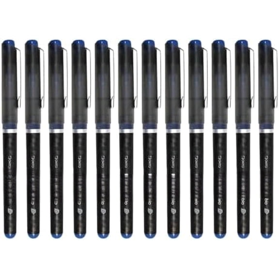 OHTO Fude Ball Bio 1.5 Rollerball Pen, Ultra-Bold 1.5mm, Water-Based Biocide Free Ink, Blue, CFR-15FBO-BL, Pack of 12$$Office