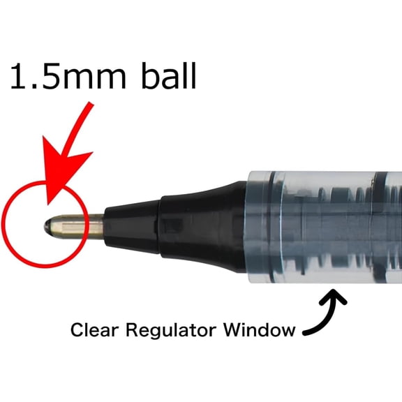 OHTO Fude Ball Bio 1.5 Rollerball Pen, Ultra-Bold 1.5mm, Water-Based Biocide Free Ink, Wine Red, CFR-15FBO-WR, Pack of 12$$Office