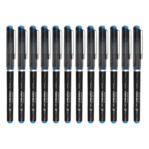 OHTO Fude Ball Bio 1.5mm Rollerball Pen, Sky Blue, Pack of 12