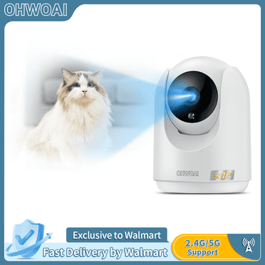OHWOAI 2.4G/5Ghz Baby Monitor with Camera and Audio,Nanny Cam,5MP Pan/Tilt Indoor Wireless Security Camera
