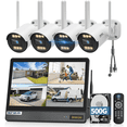 thumbnail image 1 of OHWOAI Wireless Security Camera System with Monitor, AI Detection, NO Monthly Fee, 4CH 500G HDD, 1 of 11