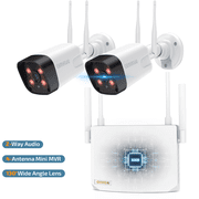 OHWOAI 5MP Dual Antennas Wireless Security Camera System, 2 Home Cameras Surveillance Wireless with 32G SD Card