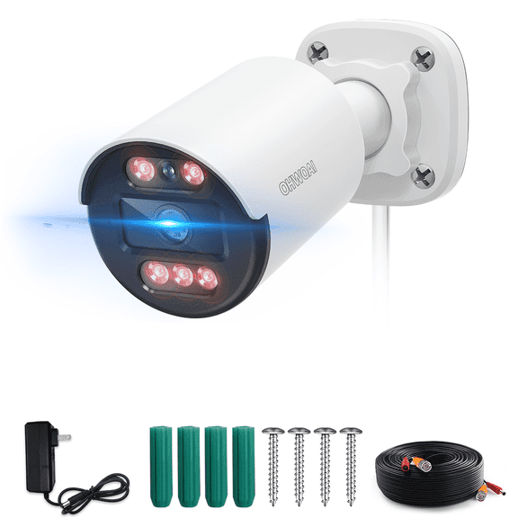 OHWOAI Add-on Camera for 5MP Wired Security Camera System, 122° Wide View