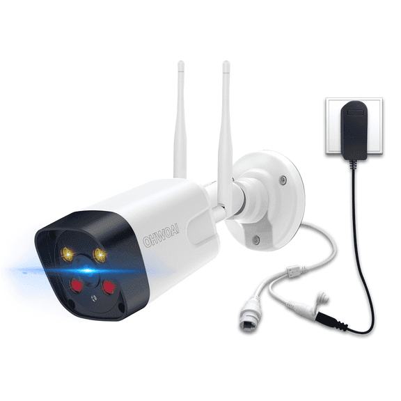 OHWOAI 5MP Add-on Camera for Wireless Security Camera System Outdoor, Compatible with OHWOAI NVR, Expansion Cameras for Wireless Security Systems