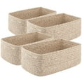 OIASKET 4 Pack Small Storage Shelf Baskets for Organizing, Mini Woven ...