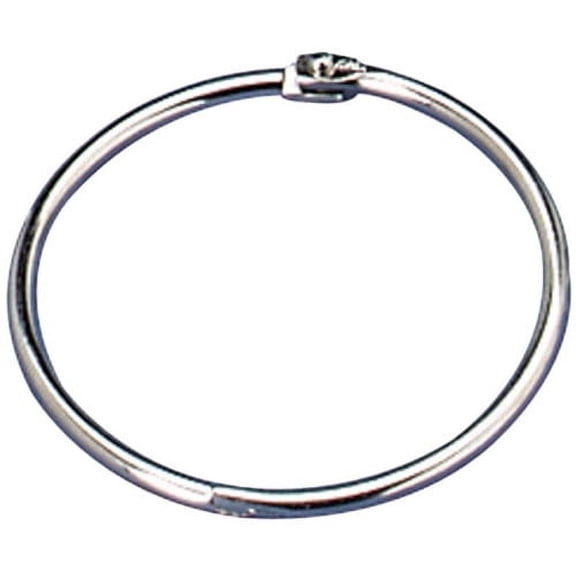 OIC Looseleaf Book Rings 1" Diameter - Silver - Metal - 100 / Box
