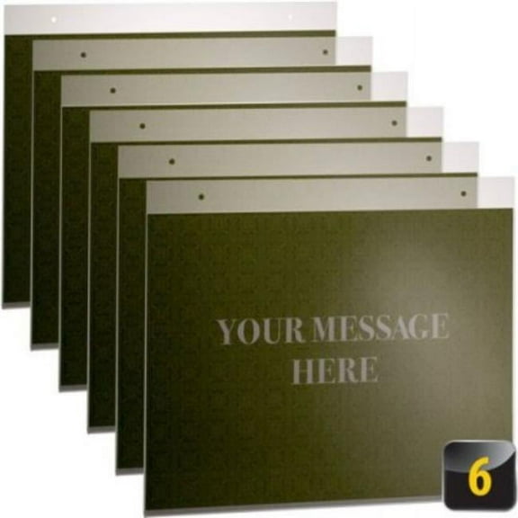 OIC OIC23061 Horizontal Sign Holder, Clear - Pack of 6