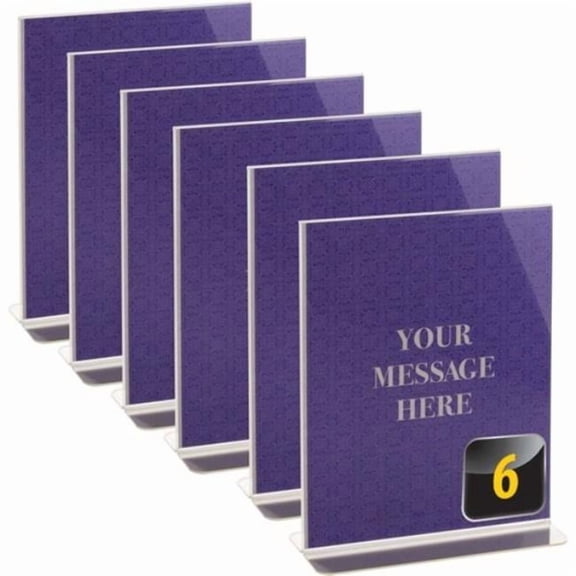 OIC OIC23063 8.5 x 11 in. Vertical Sign Holder, Pack of 6