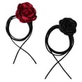 thumbnail image 1 of OIDEA 2PCS Black Red Flower Choker Necklace Rose Floral Lace Collar Halloween Valentines Wedding Jewelry for Women, 1 of 4
