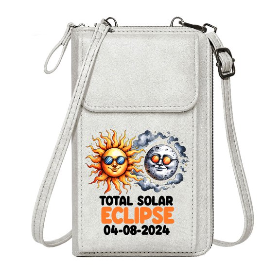 OIDERY Cell Phone Wallet Purses RFID Blocking Zipper Phone Wallet Eclipse Cartoonish Style Sunglasses Large Capacity Purse Gift Romantic Gifts for Wife Girlfriend